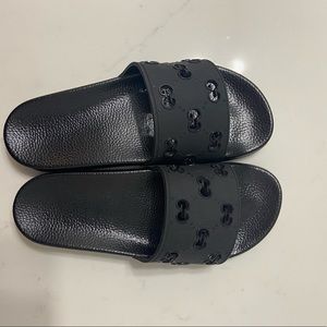 BLACK WOMENS SLIDES